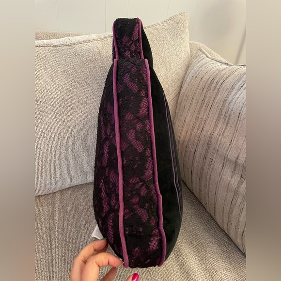 Witch’s Brew Plush Halloween Throw Pillow Bottle Shaped with Lace details NWT - Picture 3 of 4